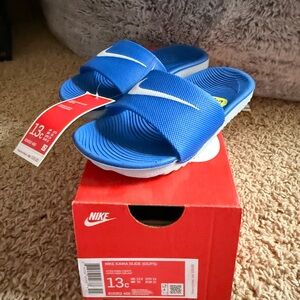 Nike Kids Royal Blue Slide Sandals